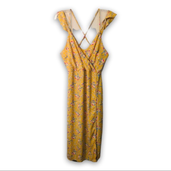 miami Dresses & Skirts - Miami | Boho Cold-shoulder yellow maxi floral